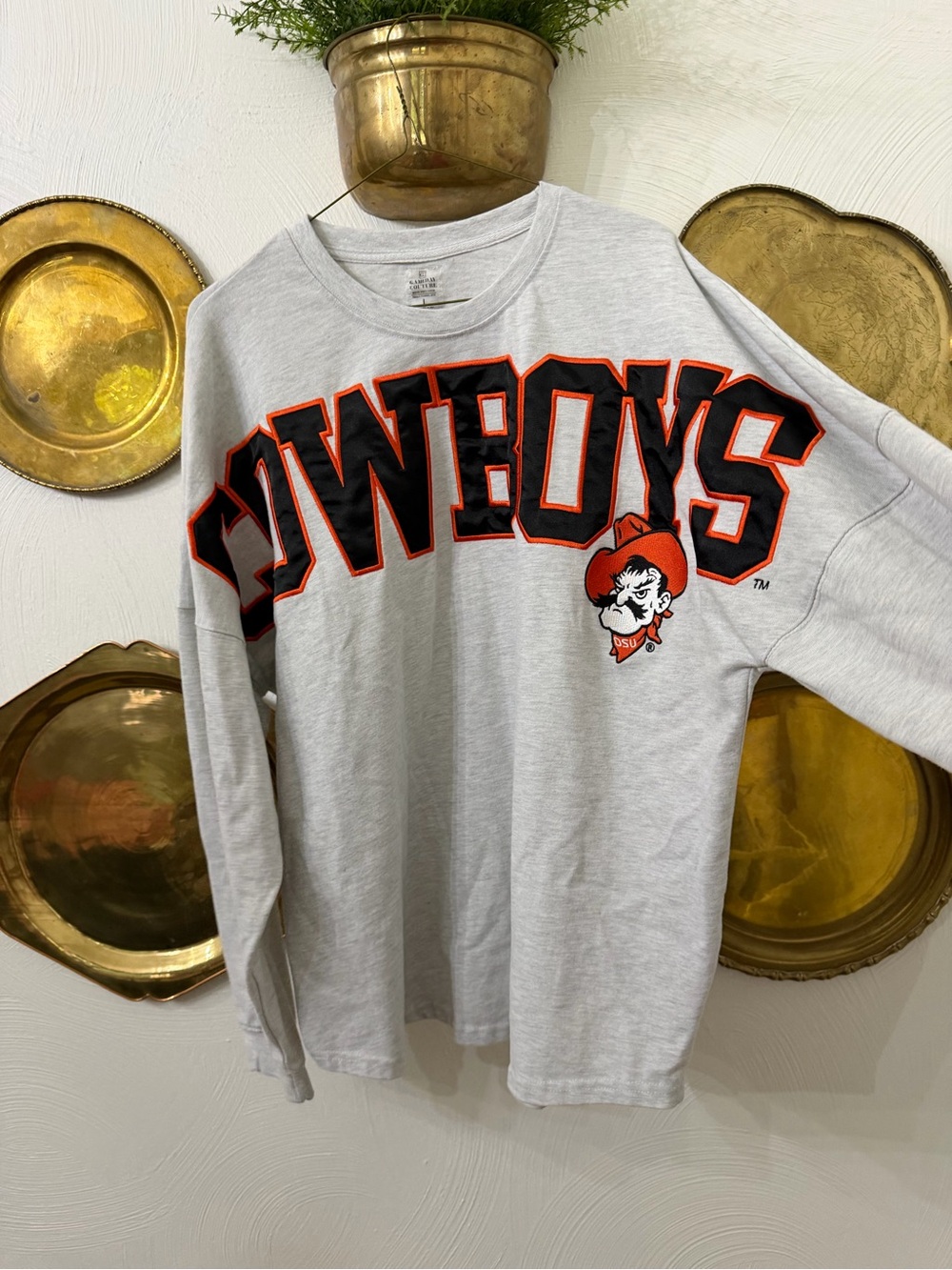 Oklahoma state Grey 'Cowboys' Graphic Crewneck Sweatshirt - Picture 3 of 6
